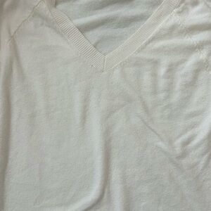 V-Neck Cream Sweater